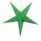 In the Breeze 9178 — Green Paper Star Lantern — Hanging Party and Home Décor with Painted Gold Accents — Handmade, Dyed Paper
